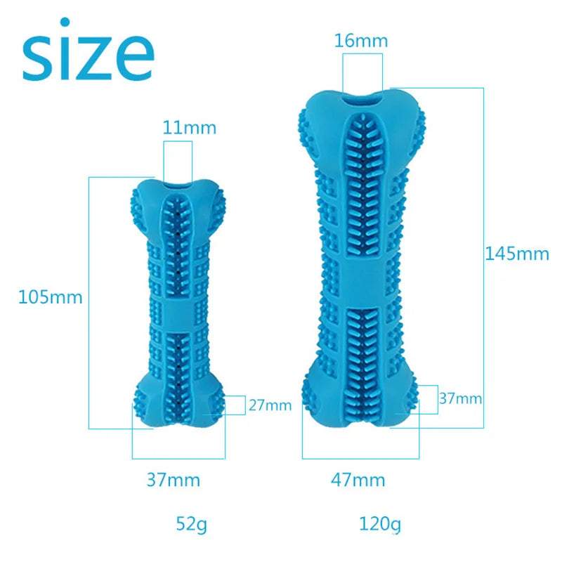 Soft Rubber 360° Dog Toothbrush Chew Stick