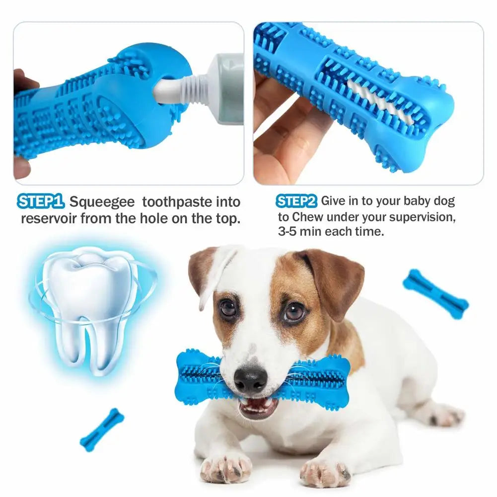 Soft Rubber 360° Dog Toothbrush Chew Stick