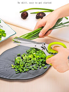 5-Blade Stainless Steel Herb Scissors with Cover