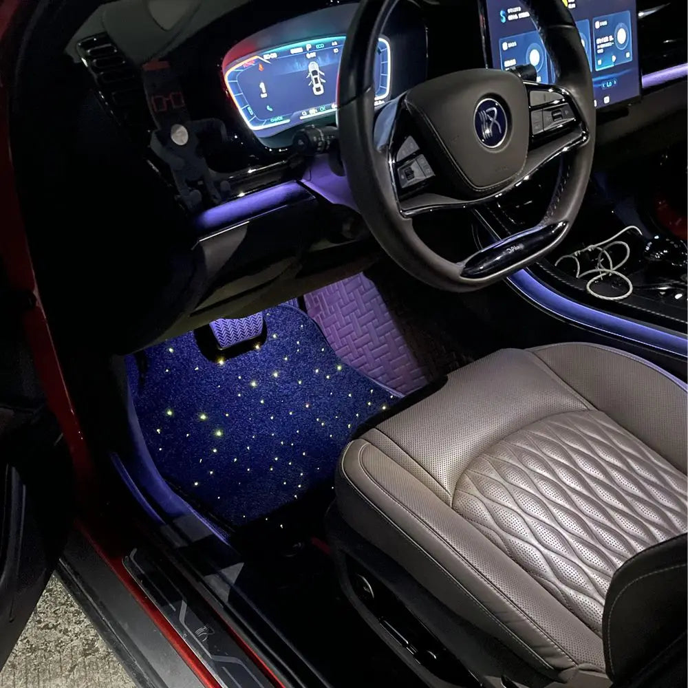 Fiber Optic Star Light Car Mats – Waterproof & App Controlled