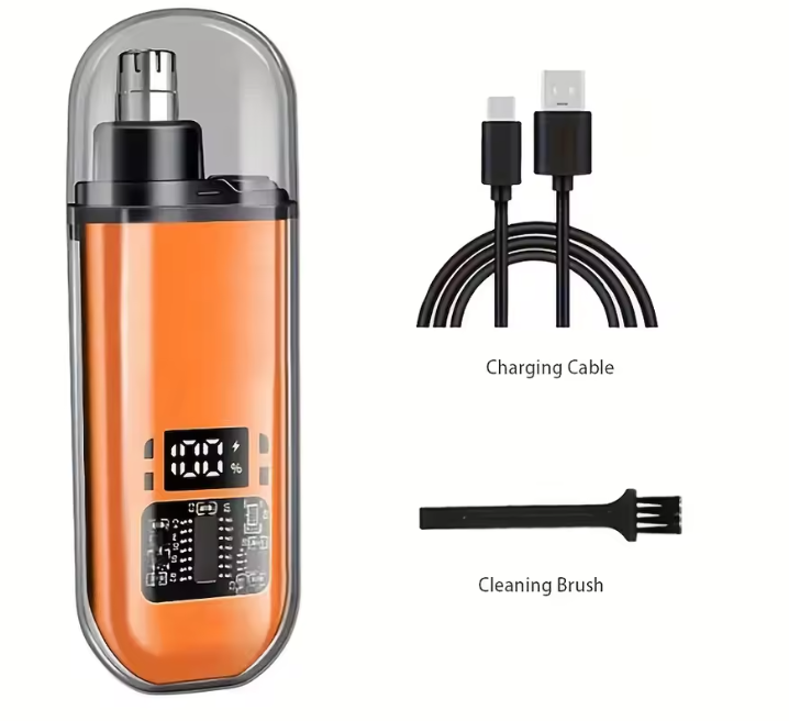 USB charging nose and ear hair trimmer portable electric nose hair clipper, mini compact design, quick charging  Suitable for men,