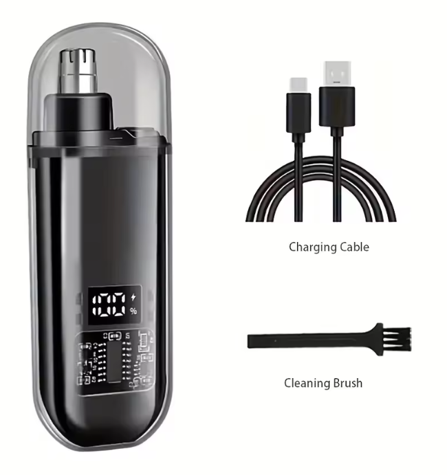 USB charging nose and ear hair trimmer portable electric nose hair clipper, mini compact design, quick charging  Suitable for men,