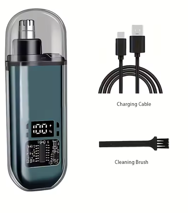 USB charging nose and ear hair trimmer portable electric nose hair clipper, mini compact design, quick charging  Suitable for men,