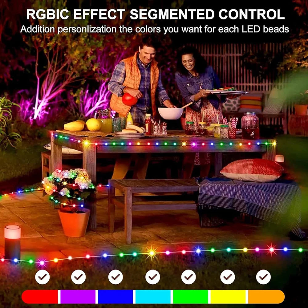 RGBIC Smart Fairy Lights with Bluetooth App Control